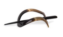 Lantern Moon Carved Horn Shawl Pin Fish