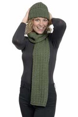 Pattern- Plymouth Yarn Royal Llama Silk Hat And Scarf Set